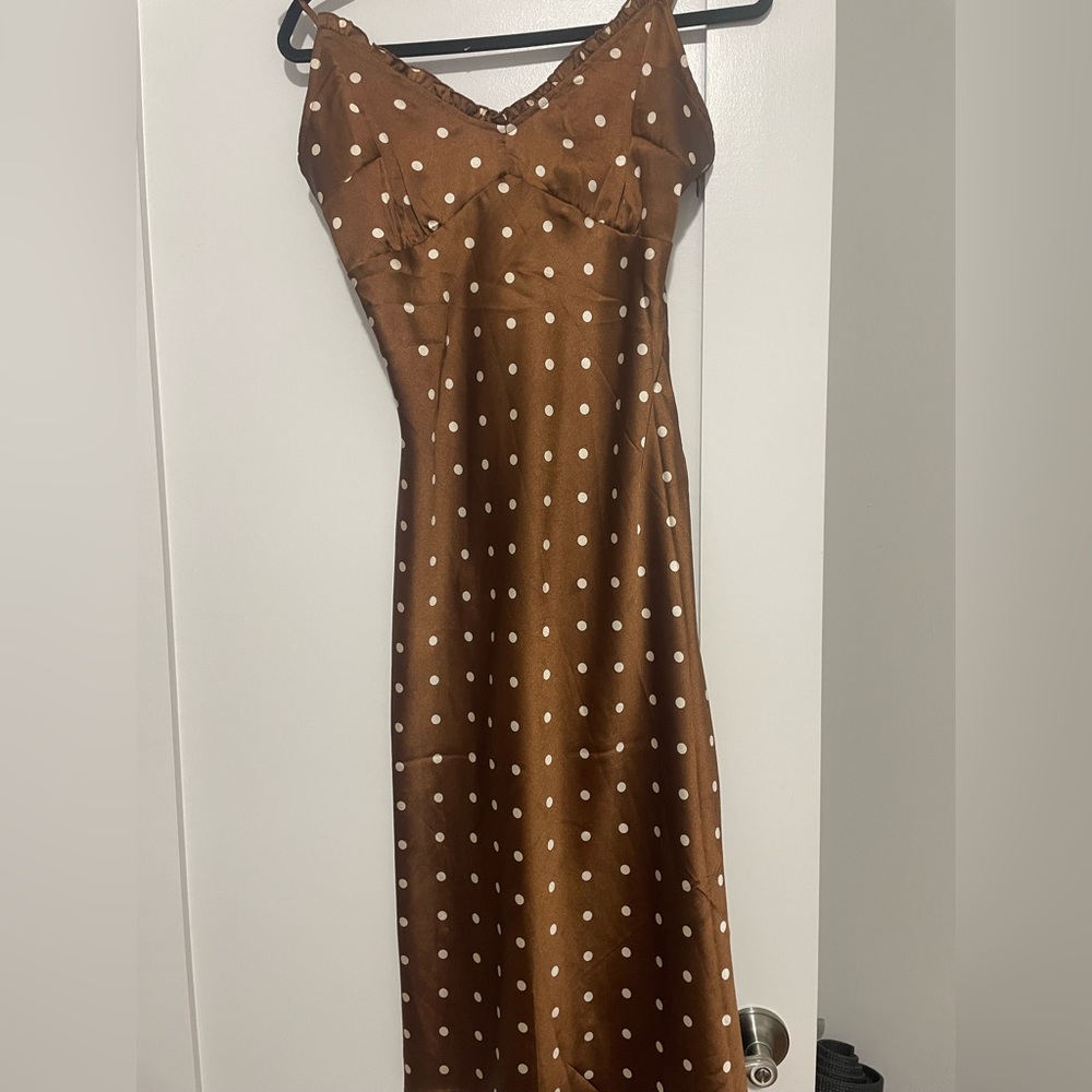 Polka dot slip dress